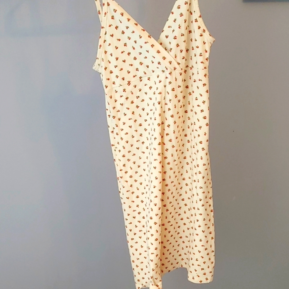 Floral Print Cream cotton Dress